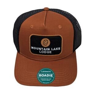 Legacy Roadie Trucker-Style Cap With Mountain Lake Lodge Logo NWT